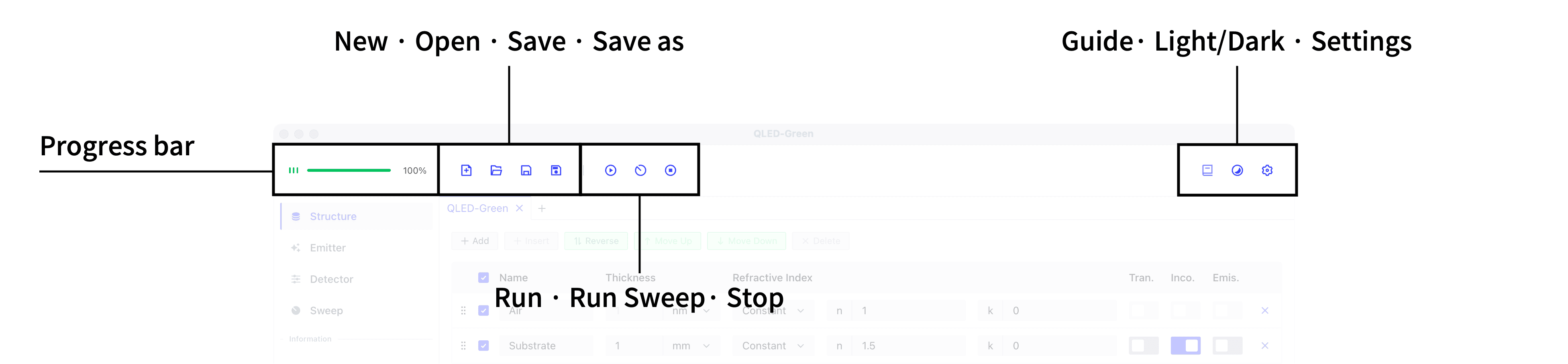 toolbar.