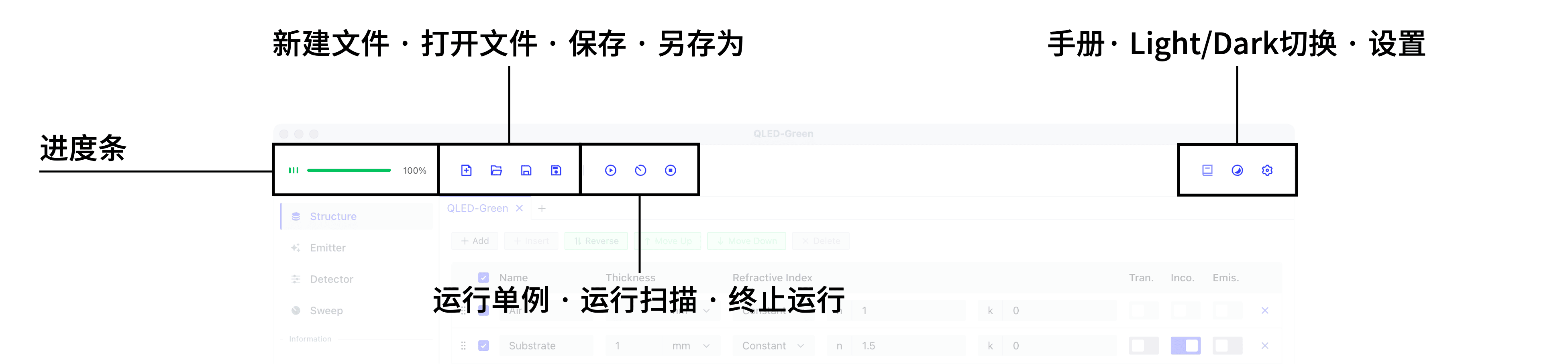 toolbar.